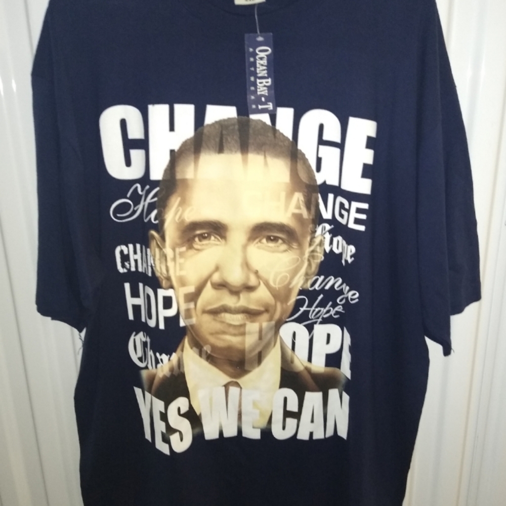 Barrack Obama Change Yes We Can Graphic T-Shirt 4X